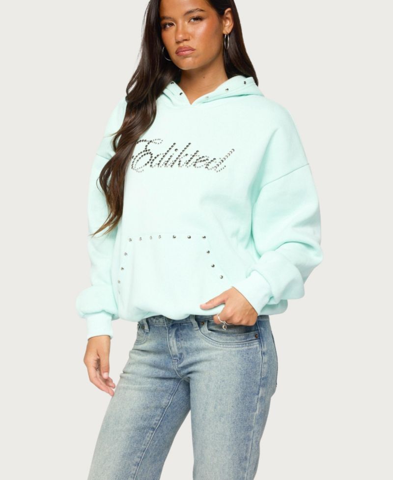 Women's Rockstar Studded Graphic Hoodie