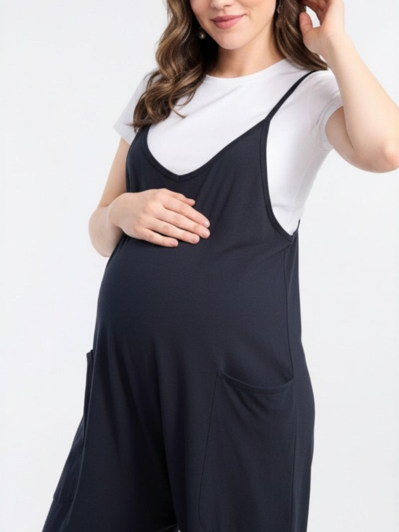 Women's Sleeveless Relaxed Fit Jumpsuit - Motherhood