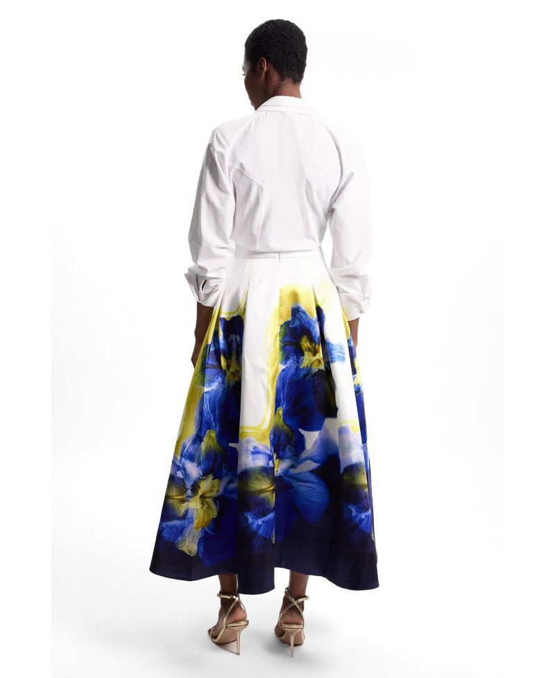 Women's Floral High Waist A-line Skirt