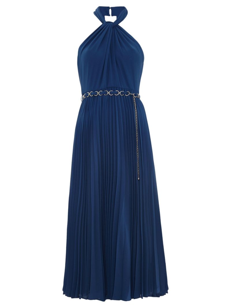 Women's Sathia Pleated Halter Neck Midi Dress
