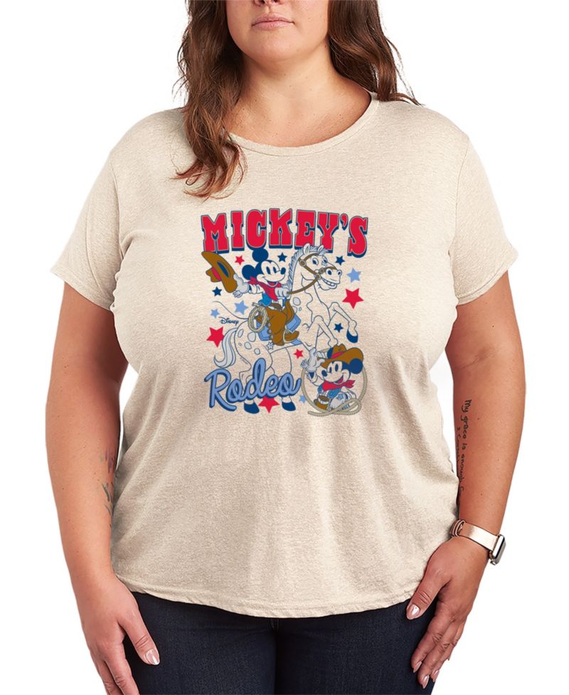 Plus Size Disney Mickey Western Americana Short-Sleeve Graphic T-Shirt