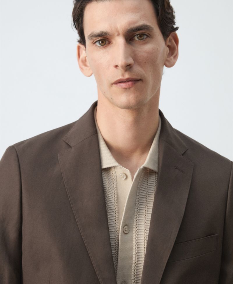Men's Slim-Fit Lyocell-Linen Suit Jacket