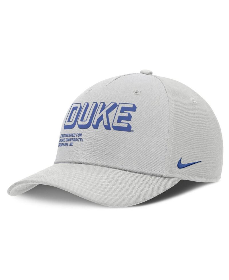 Men's Gray Duke Blue Devils 2025 Sideline Dust Pinched Rise Adjustable Hat
