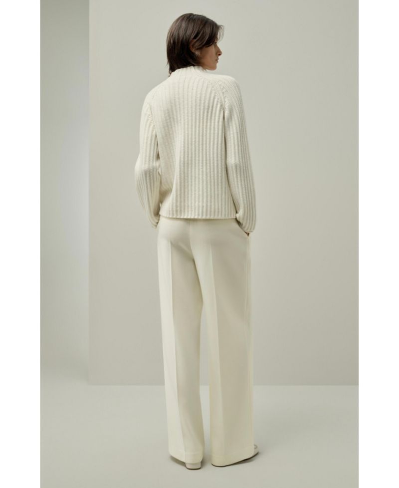 Women's Pointelle Mock Neck Sweater
