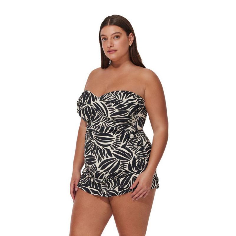 Plus Size Bandeau Swimdress