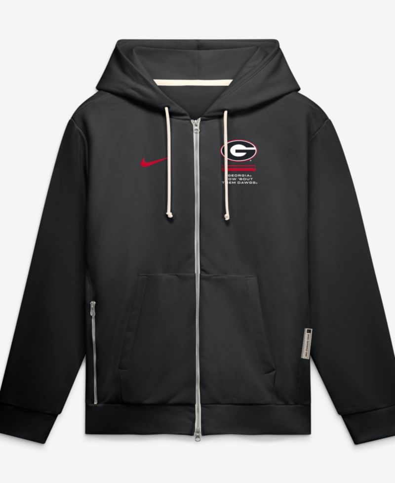 Men's Black Georgia Bulldogs 2026 Sideline Standard Issue Dri-FIT Full-Zip Hoodie