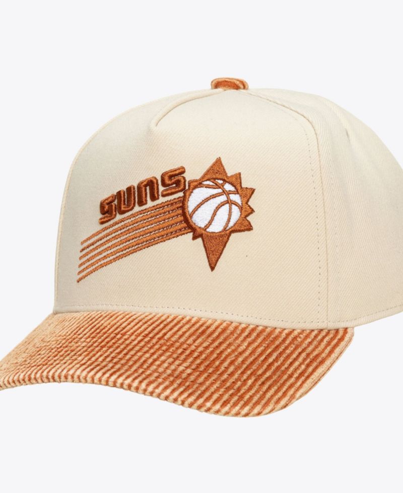 Men's and Women's Cream/Orange Phoenix Suns Faded Pro Snapback Hat