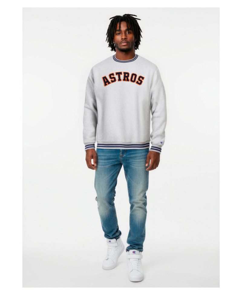 Men's Heather Gray Houston Astros Reverse Weave Sweatshirt