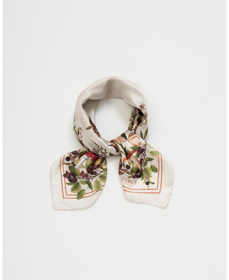 Women's Orla Mushroom Small Square Scarf