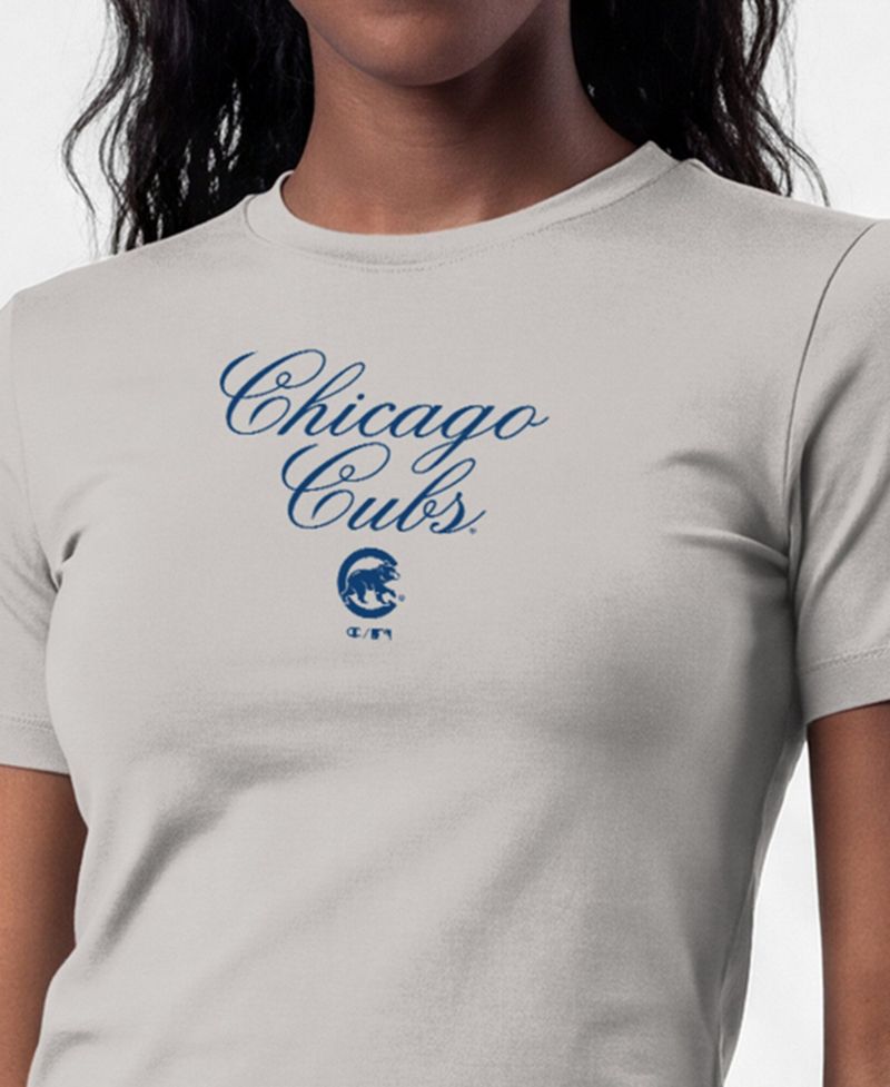 Women's Chicago Cubs Fitted Cropped T-Shirt