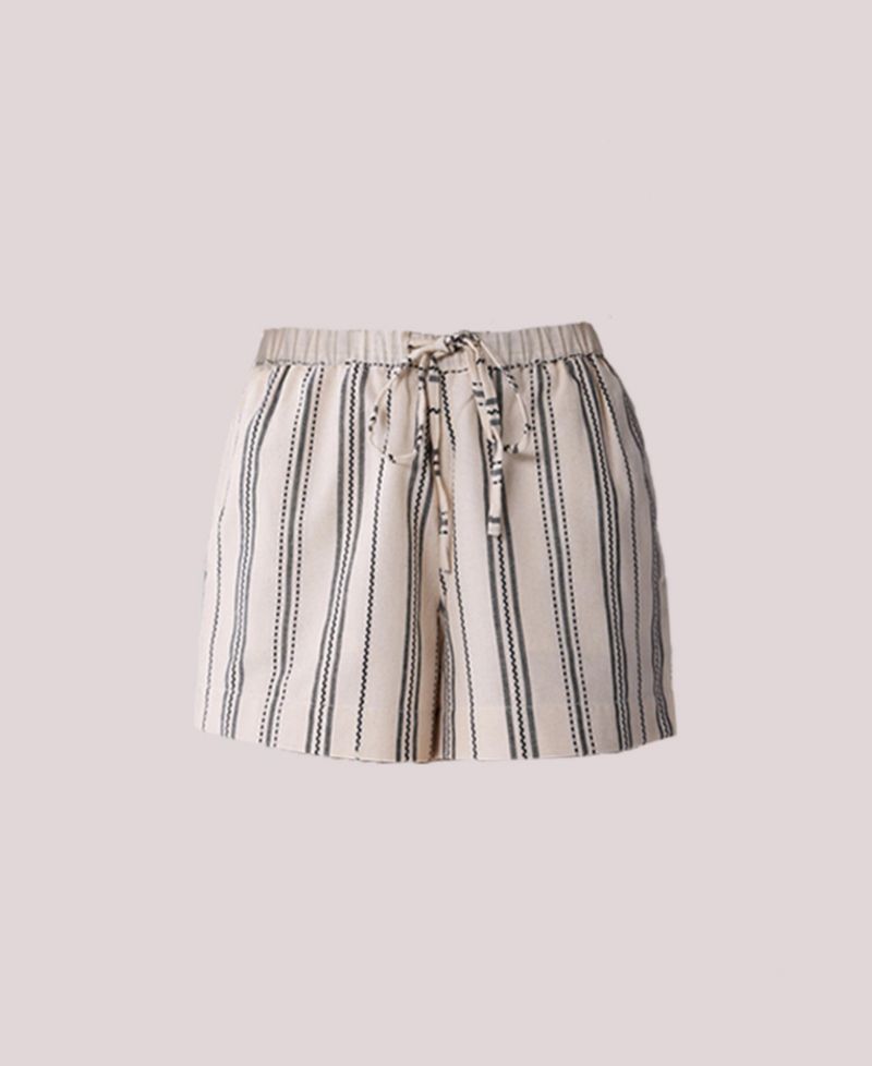 Women's Regular Drawstring Shorts in Stripes