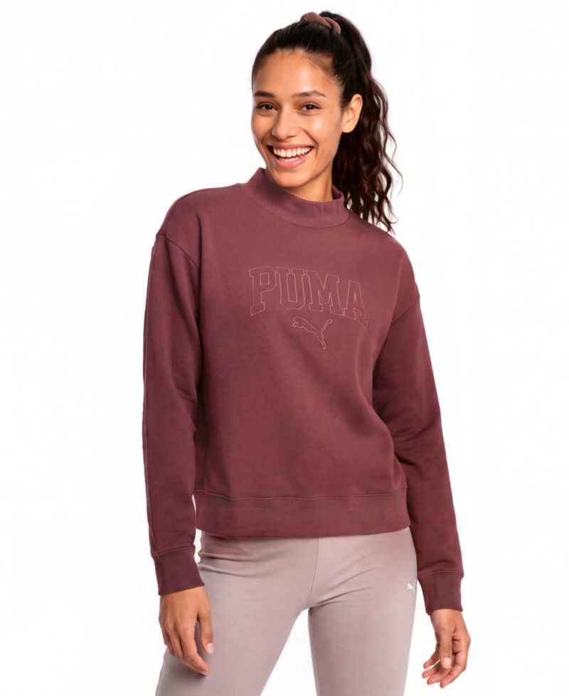 Women's Ess Relaxed Mock Neck Crew Sweatshirt