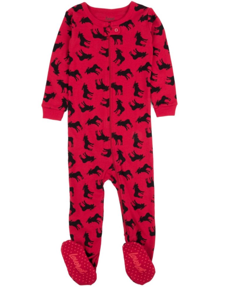 Baby 0-24M Footed Cotton Holiday Pajamas