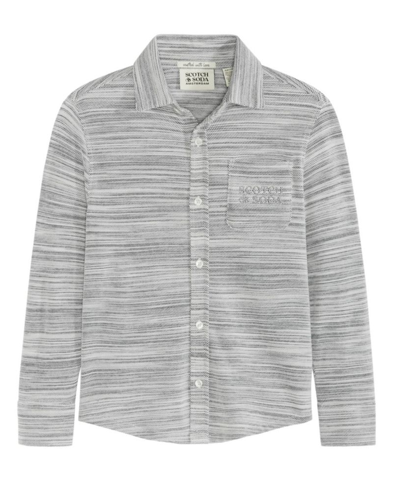 Big Boys Space Dyed Button Up Shirt