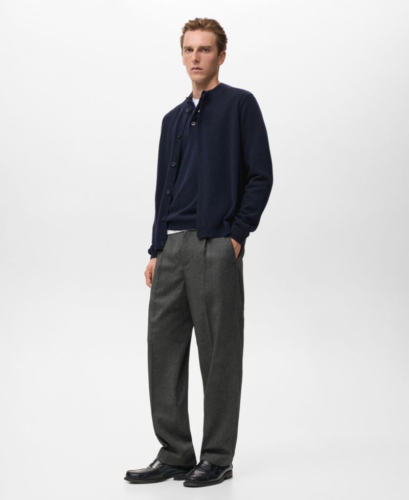 Men's Extra-Fine Wool Buttons Cardigan Sweater