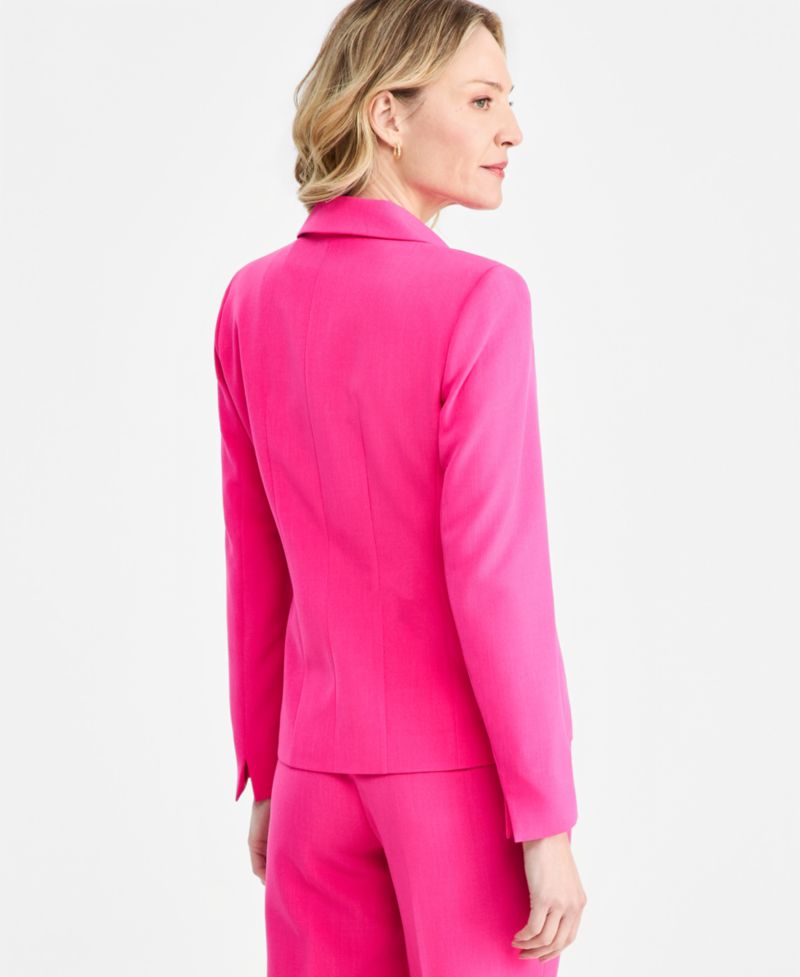Petite Women's One-Button Chain-Trim Blazer