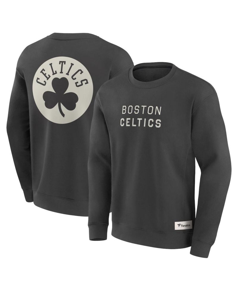 Men's Gray Boston Celtics Elements Future Ground Lettering Pullover Sweatshirt