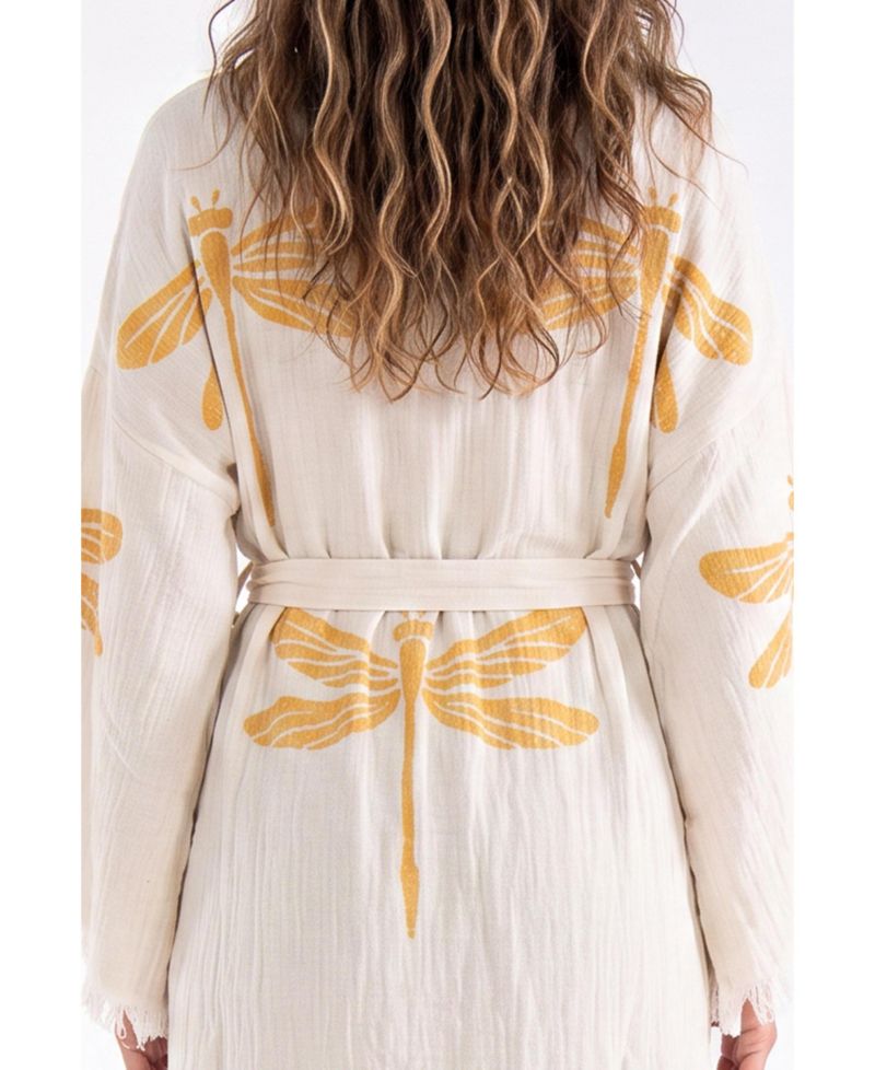 Women's Livia Cotton Handmade V-Neck Robe