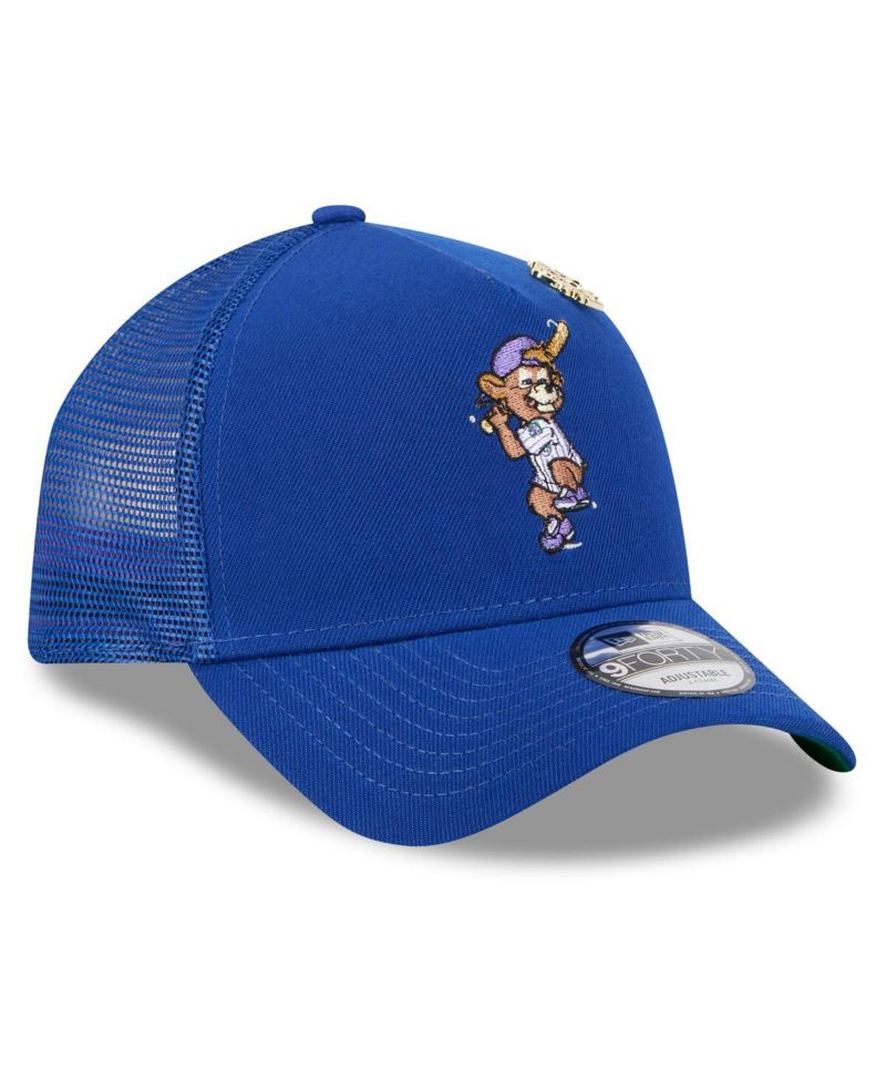 Men's Royal Chicago Cubs 2025 Big League Chew A-Frame 9FORTY Adjustable Trucker Hat