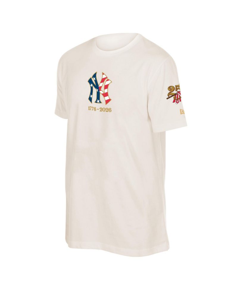 Men's Cream New York Yankees 250th Fourth of July T-Shirt