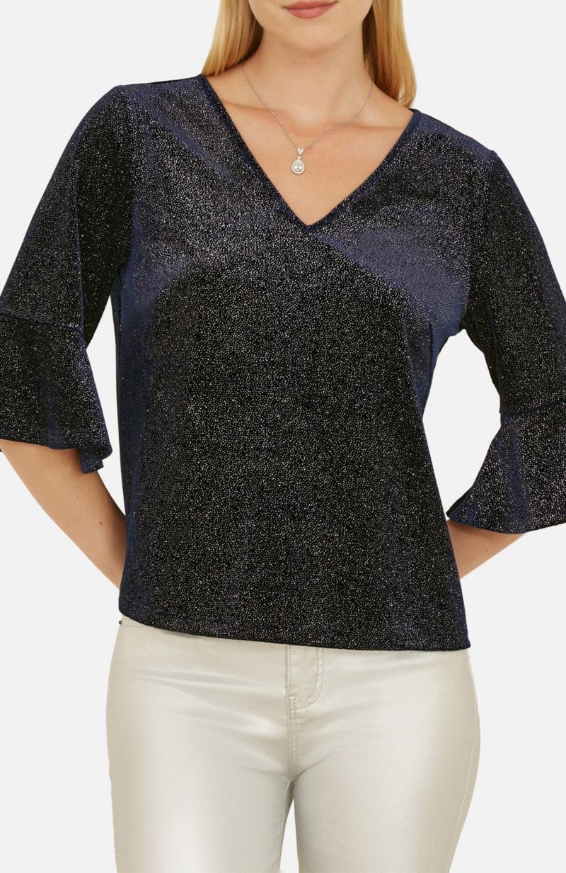 Women's Fluted Sleeve Relaxed Fit Top