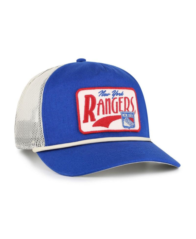 Men's '47 Royal New York Rangers Emmett Heavy Twill Trucker Hitch Rope Adjustable Hat
