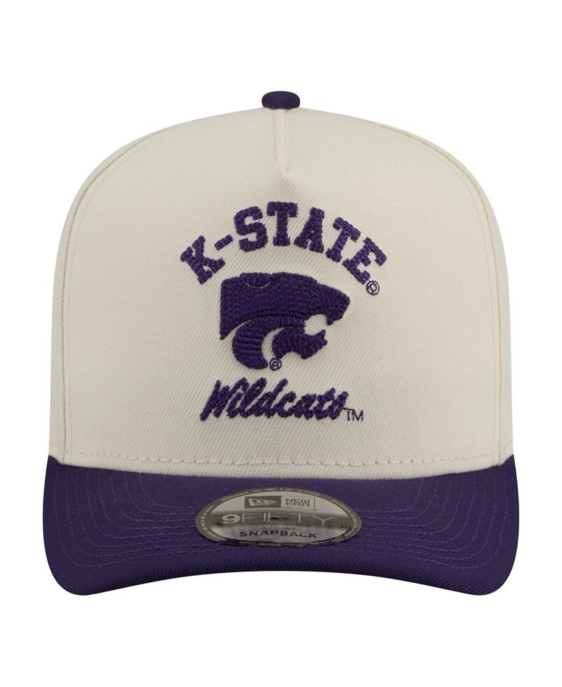 Men's Cream/Purple Kansas State Wildcats Two-Tone Arched 9FIFTY Snapback Hat