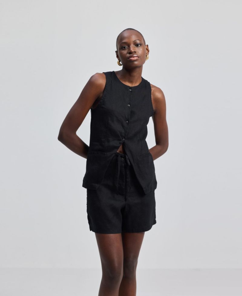 Women's Hemp Vest Jacket