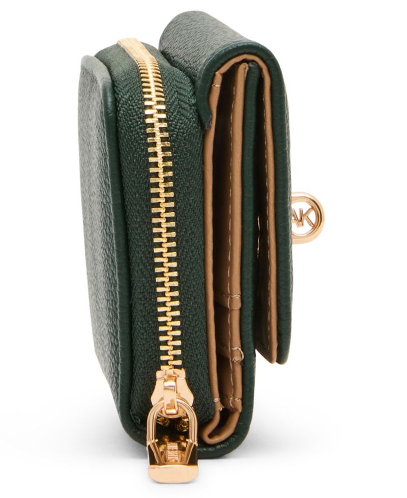 Compact Turn-Lock Trifold Wallet