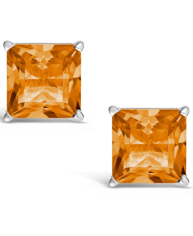 Gemstone Stud Earrings in Sterling Silver
