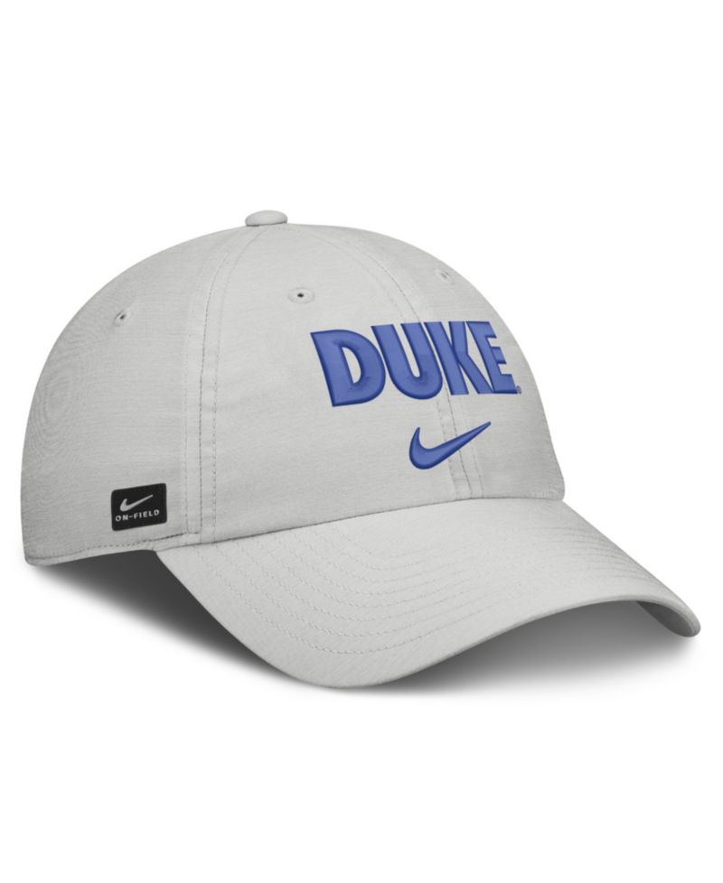 Men's and Women's Gray Duke Blue Devils 2026 On-Field Gameday Club Adjustable Hat