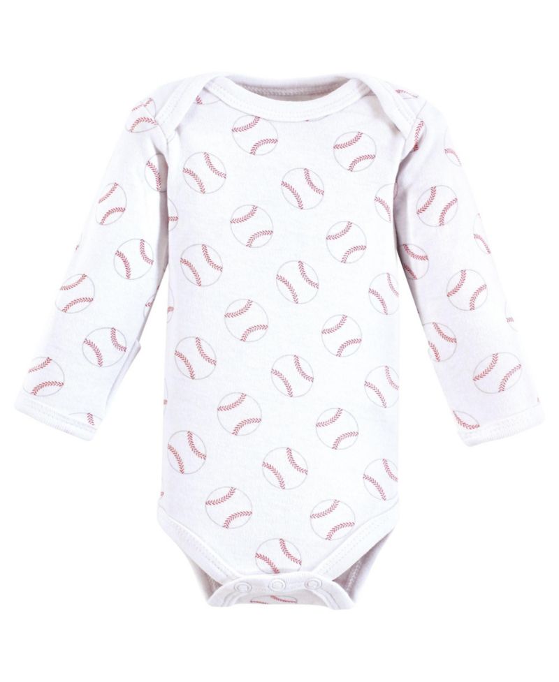 Baby Boys Preemie Long Sleeve Bodysuits 3pk - Baseball