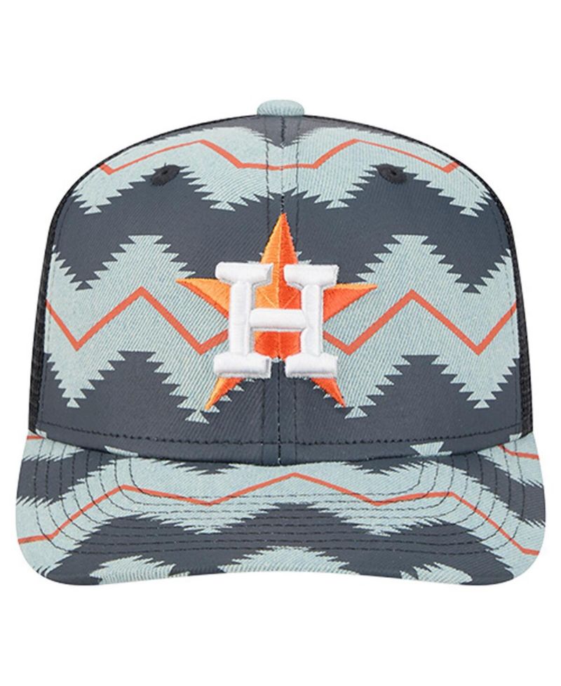 Men's Denim/Navy Houston Astros Aztec Denim 9SEVENTY Adjustable Hat