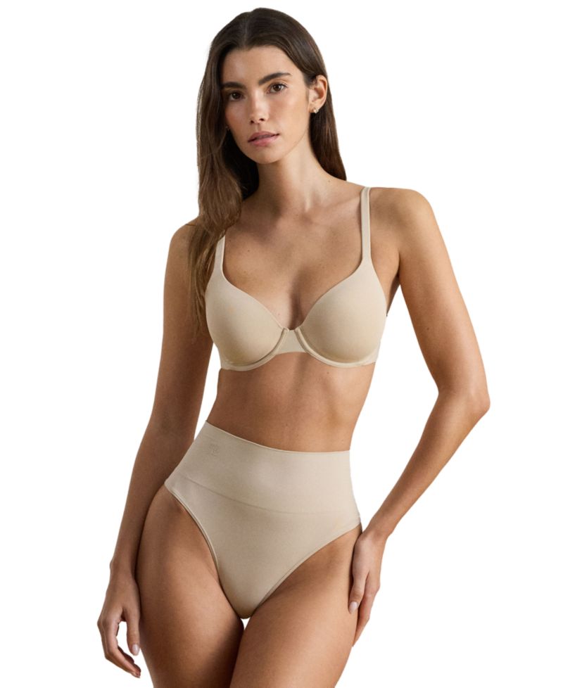 Women's High-Rise Seamless Thong Underwear 4L0394