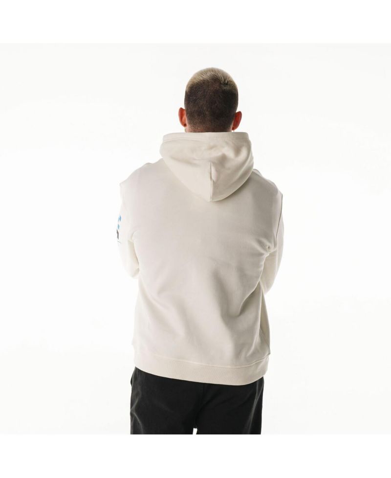 Men's and Women's Cream Detroit Lions Stacked Graphic Sleeve Fleece Hoodie
