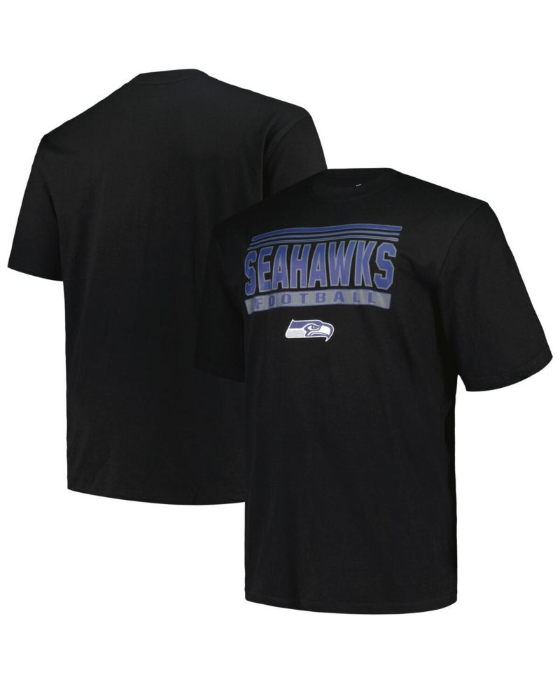 Men's Black Seattle Seahawks Big & Tall Pop T-Shirt