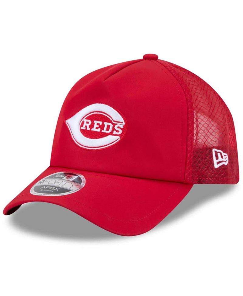 Men's Red Cincinnati Reds 2026 Batting Practice Alternate Apex 9FORTY Adjustable Hat
