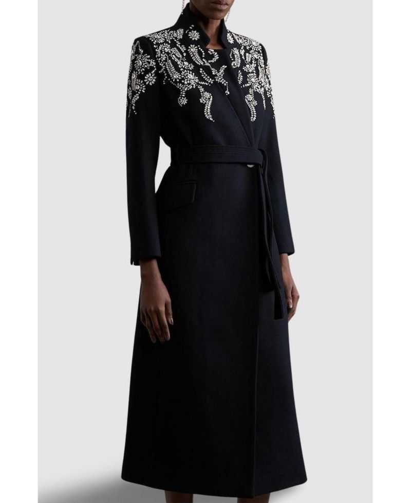 Women's Tailored Wool Double Breasted Midi Coat
