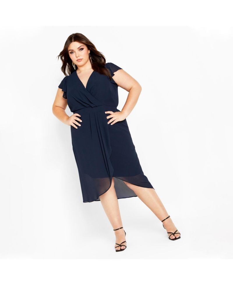 Plus Size Wrap Swing Dress