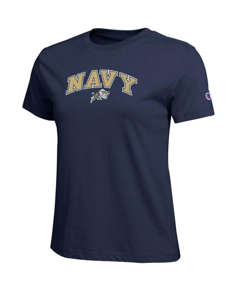 Women's Navy Midshipmen Arched Over Logo T-Shirt