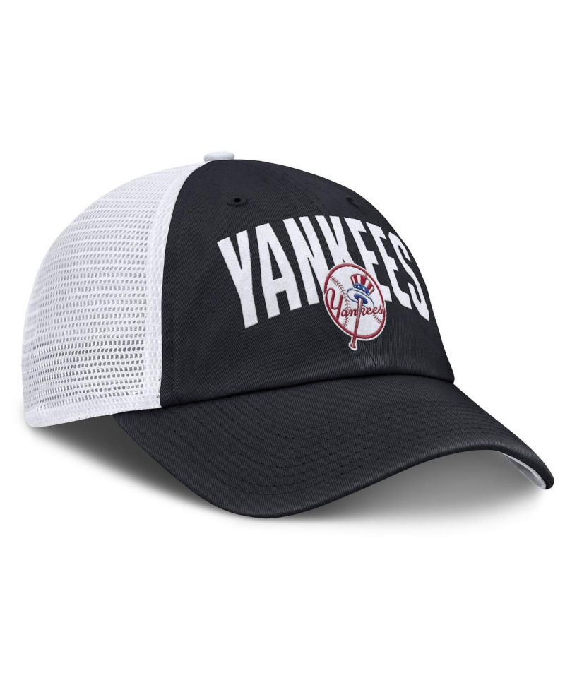 Men's Navy New York Yankees Primetime Club Adjustable Trucker Hat