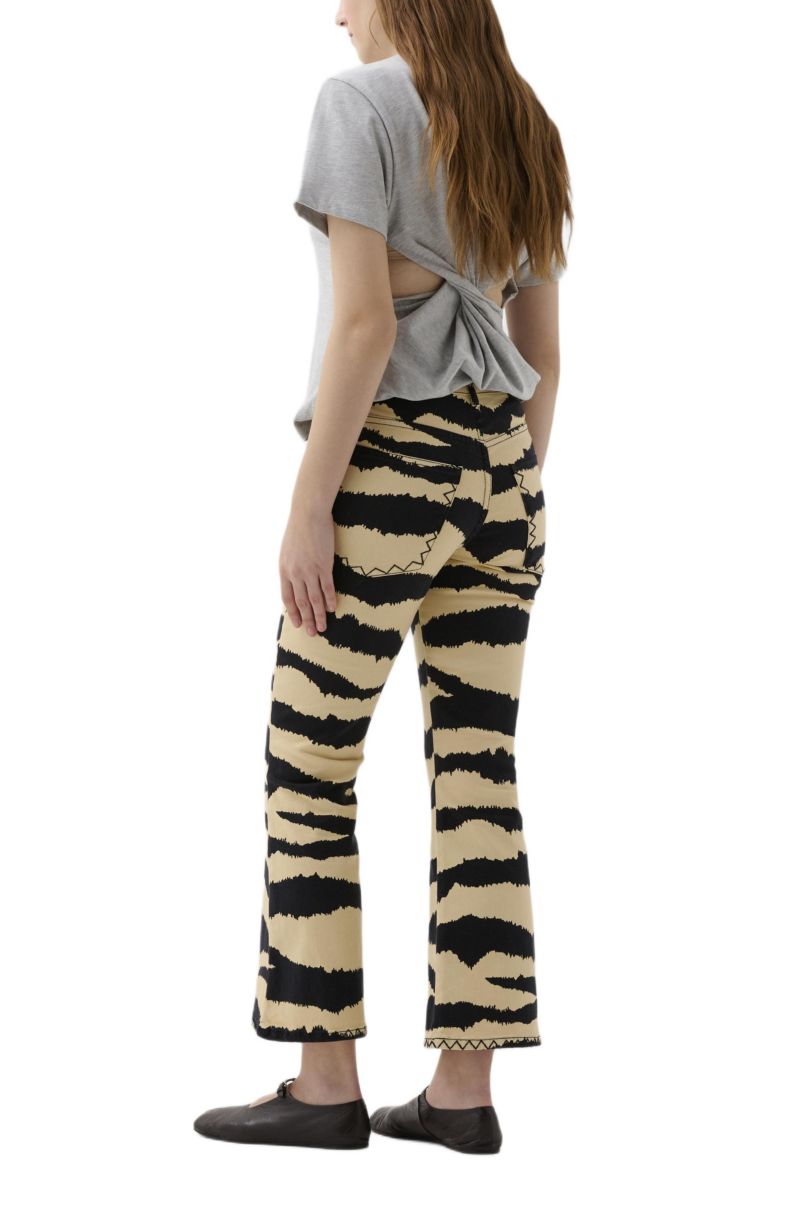 Women's Ankle Zebra Denim Pant
