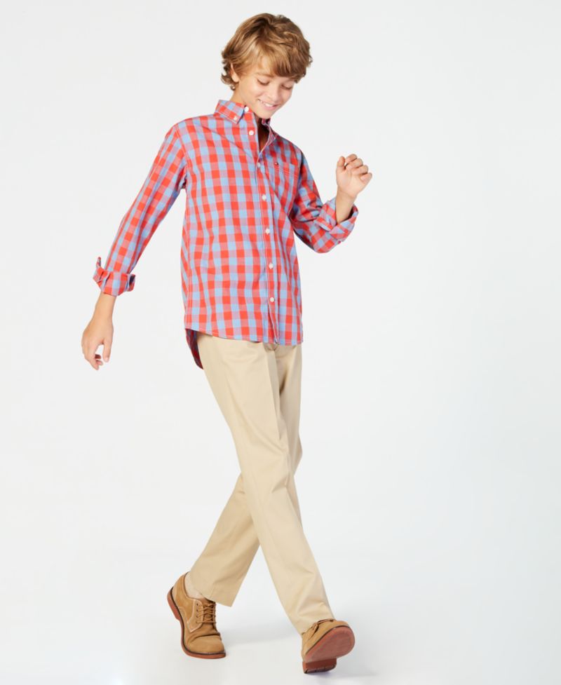 Toddler and Little Boys Kirk Box-Plaid Button-Down Shirt