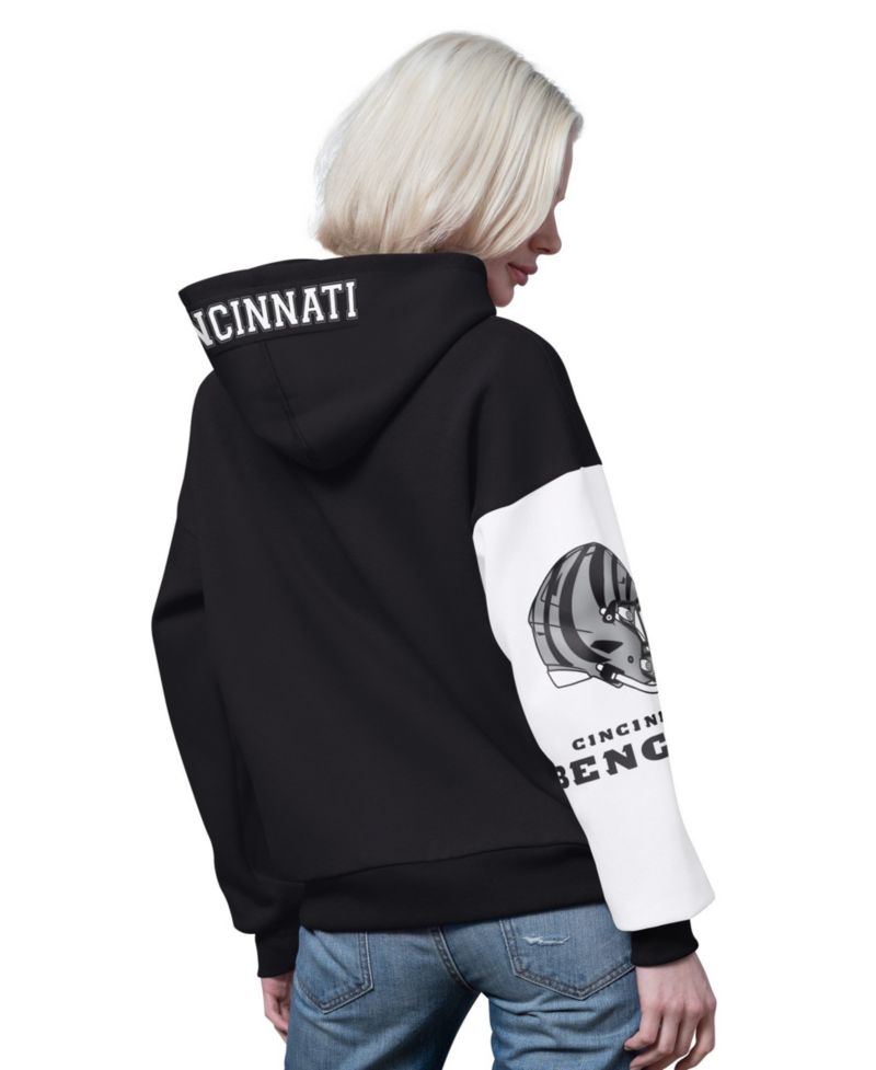 Women's Cincinnati Bengals 4th Down Full-Zip Fleece-Lined Hoodie