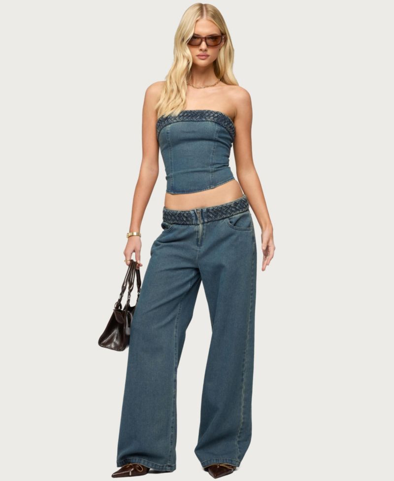 Women's Braidey Low Rise Baggy Jeans
