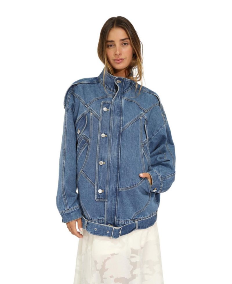 Women's Belle and Bloom Downtown Denim Oversized Jacket