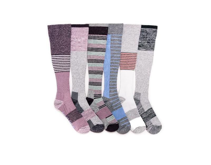 Women's 6 Pair Pack Compression Socks