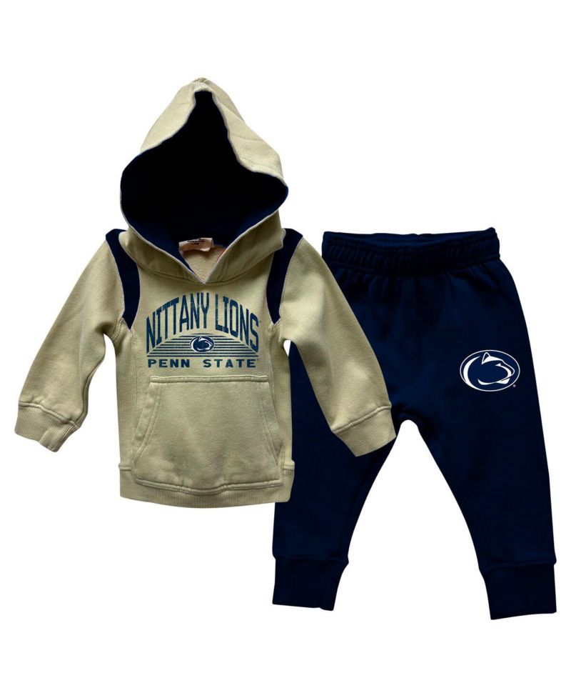 Baby Boys and Girls Penn State Nittany Lions Color Block Pullover Hoodie and Sweatpants Set