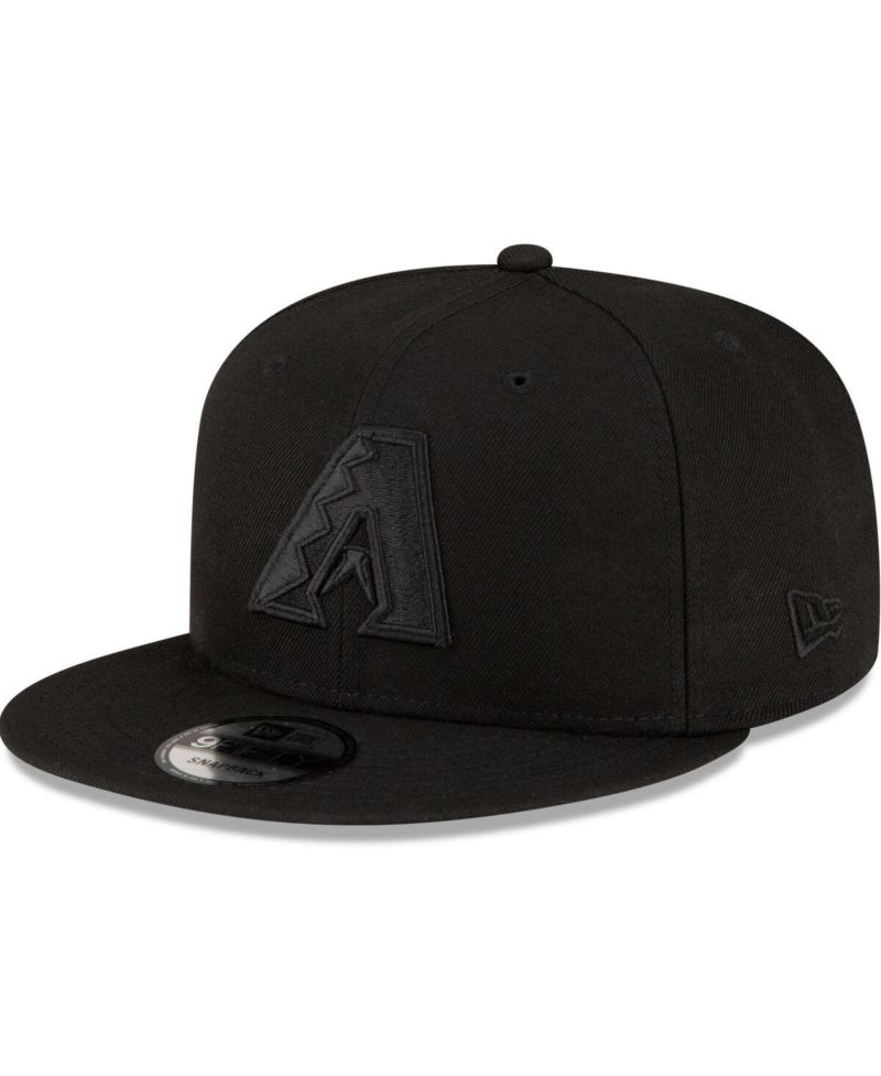 Men's Arizona Diamondbacks Black On Black 9fifty Snapback Adjustable Hat