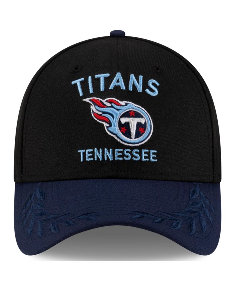 Men's Black/Navy Tennessee Titans 2025 NFL Draft 39THIRTY Flex Hat